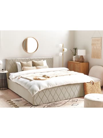 Beliani Doppelbett ROCHEFORT in Beige - (W) 190 x (H) 99 x (L) 214 cm