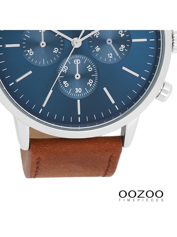Oozoo Analog-Armbanduhr Oozoo Timepieces braun extra groß (ca. 50mm)