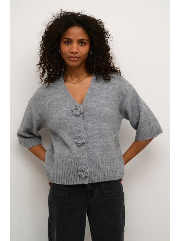 Kaffe Strickjacke KArosie Loose fit in Grey Melange
