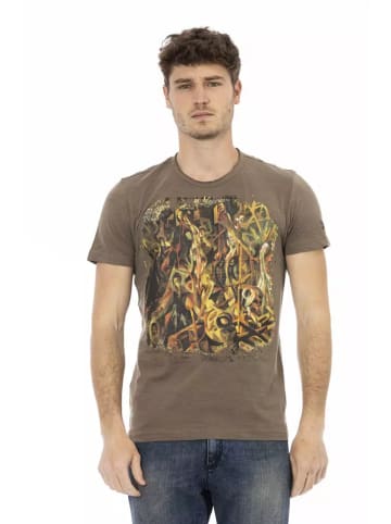 Trussardi Action Schwarz Braun Baumwolle Herren T-Shirt