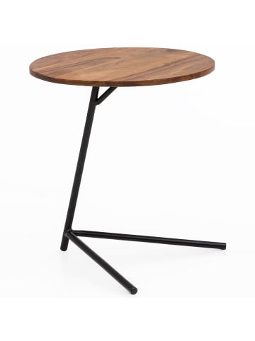 FineBuy Beistelltisch in Braun / Sheesham / 40x40x40