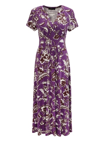 Aniston CASUAL Sommerkleid in lila-wollweiß-braun