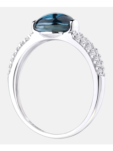 Diamant L'éternel Verlobungsring aus 375 Weißgold mit Diamant mit Topas