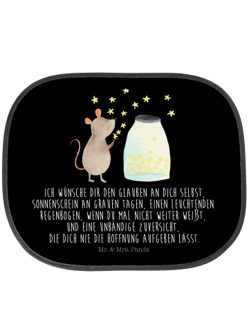 Mr. & Mrs. Panda Sonnenschutz Auto Maus Sterne mit Spruch in Schwarz