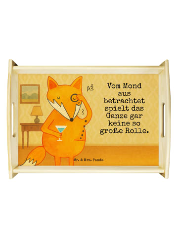 Mr. & Mrs. Panda Deko Tablett Fuchs Lord Design mit Spruch in Weiß