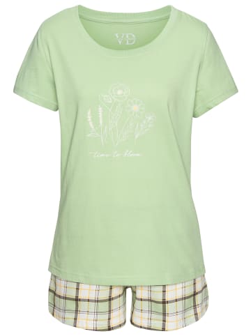 Vivance Active Shorty in grün und rosa-kariert