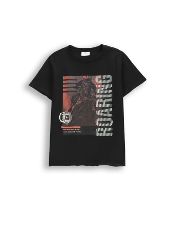 Coccodrillo T-Shirt mit kurzen Ärmeln in schwarz