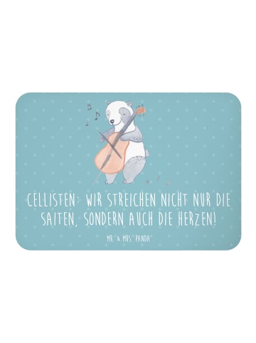 Mr. & Mrs. Panda Magnet mit Spruch Zeichenllo Herz mit Spruch in Meeresbrise