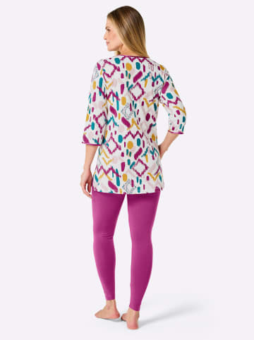 WITT WEIDEN Schlafanzug in ecru-magenta-bedruckt