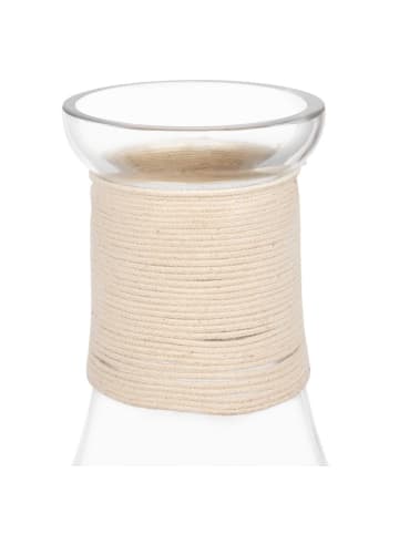 GIFTDECOR Flasche in geflochtener Schnur in Braun, (B) 20 x (H) 48 x (L) 20 cm