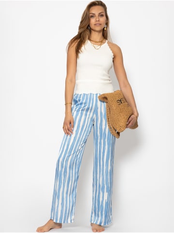 SASSYCLASSY Strick Top mit Bogenkante in weiß