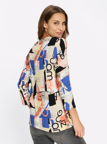 WITT WEIDEN Print-Shirt in royalblau-orange-bedruckt