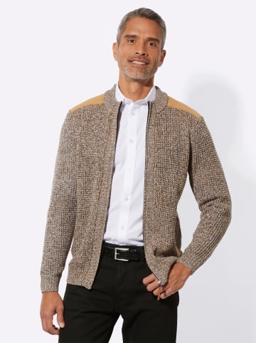 Sieh an! Strickjacke in schoko-meliert