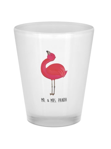 Mr. & Mrs. Panda Schnapsglas Flamingo Stolz ohne Spruch in Transparent