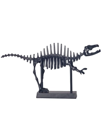 KADIMA DESIGN Dekofigur T-Rex Aluminium Dino Statue 62 cm mit Sockel,