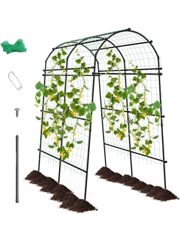 COSTWAY Gartenbogen 230cm in Schwarz