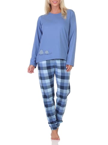 NORMANN Schlafanzug Pyjama langarm Tiermotiv - 88762 in dunkelblau