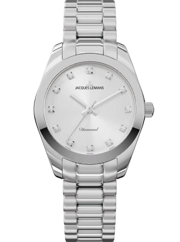 Jacques Lemans Damenuhr Diamond Watches Edelstahl/Silberfarben