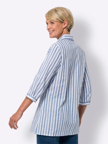 Sieh an! Longbluse in bleu-weiß-gestreift