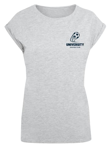F4NT4STIC T-Shirt University Soccer Club Classic Minimalist in grau meliert