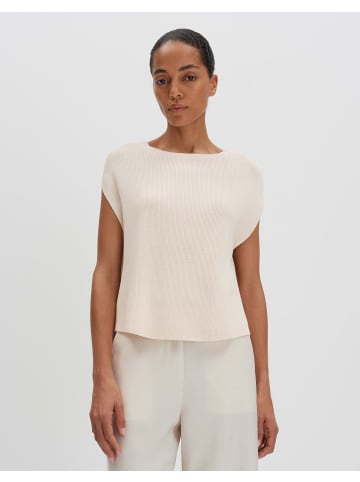 someday. Lockeres Feinstrick-Kleid mit überschnittenen Kurzarmen in Natural Glaze