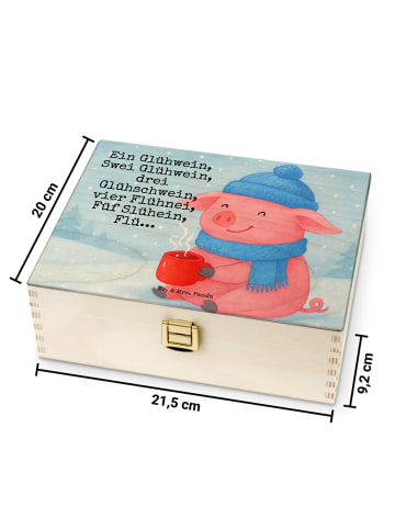 Mr. & Mrs. Panda Tee Beutel Halter Schweinchen Glühwein Design m... in Weiß