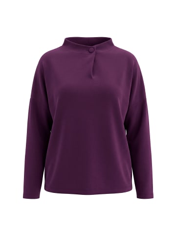 Ulla Popken Sweatshirt in dunkle pflaume