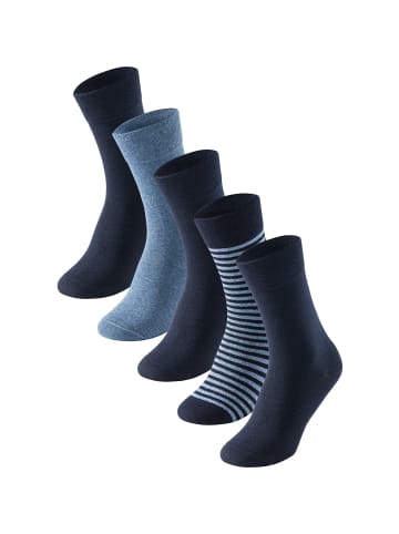 Schiesser Socken 5er Pack in Blau/Gestreift