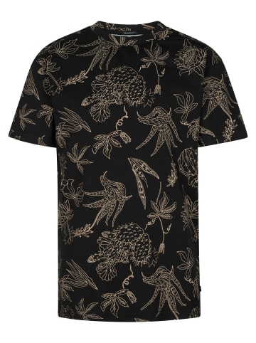 Petrol Industries T-Shirt mit Allover-Print Agave in Schwarz