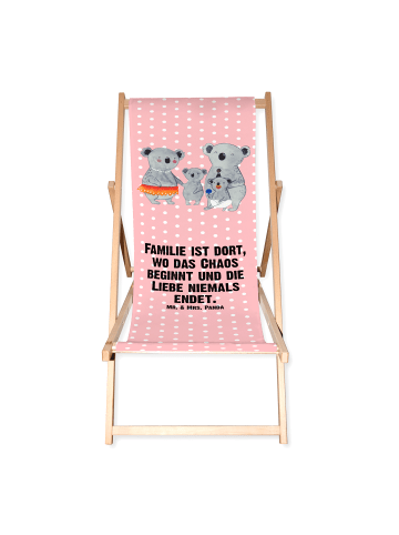 Mr. & Mrs. Panda Gartenliege Koala Familie mit Spruch in Rot Pastell