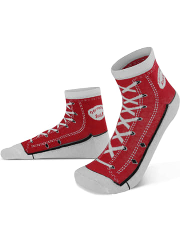 normani 4 Paar Socken im Schuh-Design in Rot