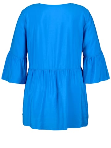 SAMOON Bluse 3/4 Arm in Digital Blue