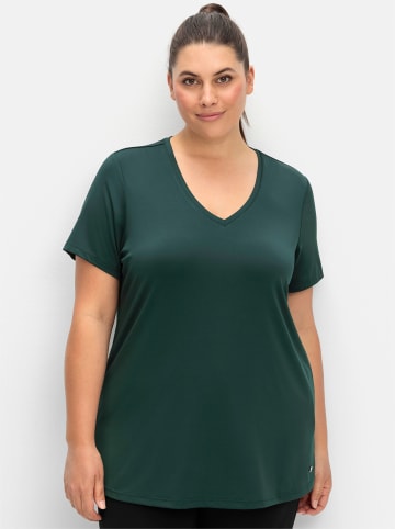 sheego Funktionsshirt in tiefgrün