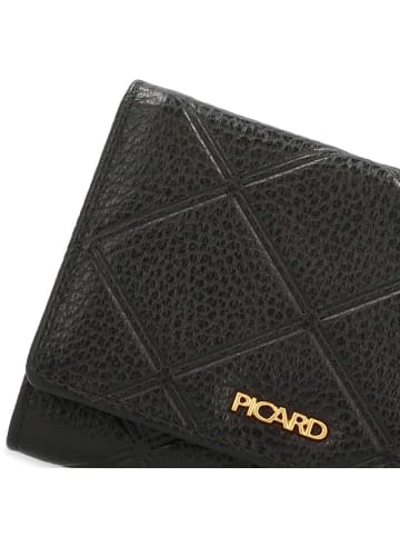 PICARD Geldbörse RFID Schutz Leder 12.5 cm in schwarz