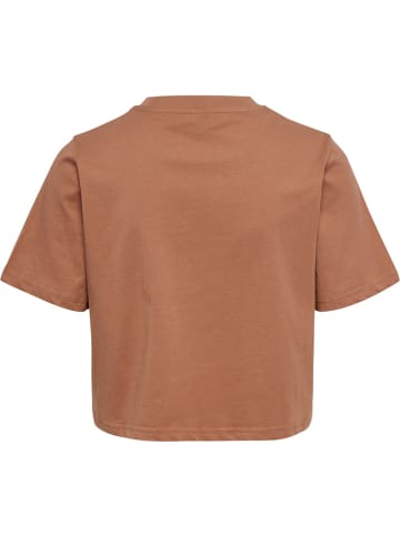 Hummel T-Shirt "Hmllgc Malu Cropped T-Shirt" in Braun