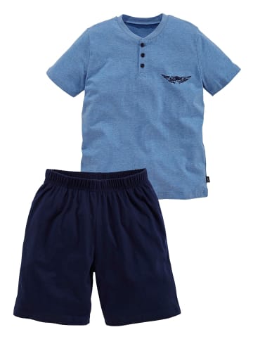 AUTHENTIC LE JOGGER Shorty in blau-meliert, marine