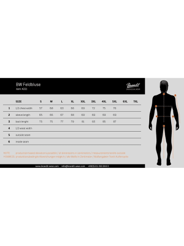 Brandit Hemd "Bw Field Tunic" in Camouflage