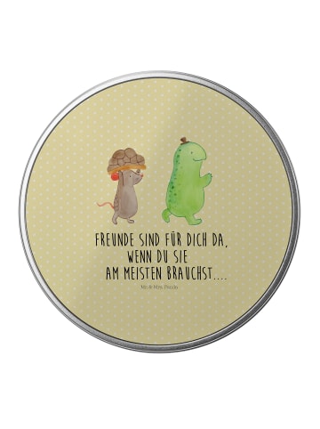 Mr. & Mrs. Panda Dose Schildkröte Maus mit Spruch in Gelb Pastell