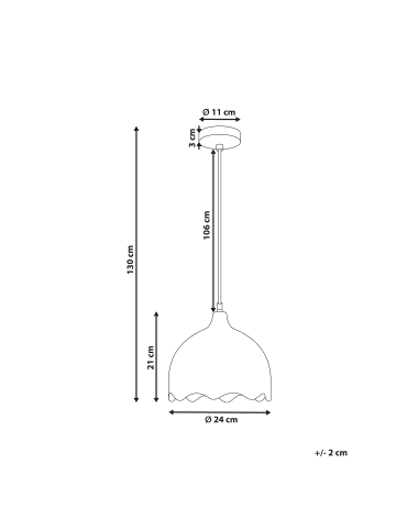 Beliani Pendelleuchten GOMATI in Braun - (W) 24 x (H) 130 x (L) 24 cm