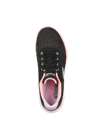 Skechers Sneaker "FLEX APPEAL 4.0 FRESH MOVE" in Schwarz / Korallenrot / Lavendel