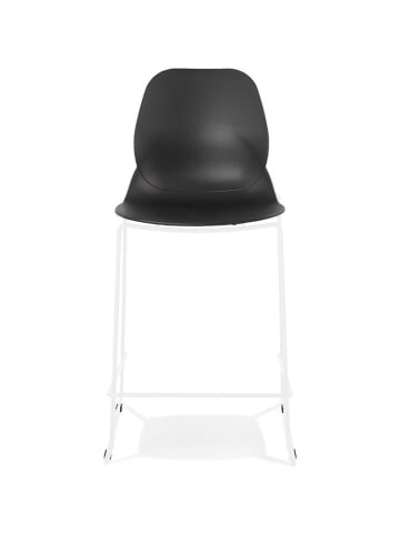 KADIMA DESIGN Thekenstuhl In/Outdoor, 44cm breite, Wetterfest in Schwarz-Weiß
