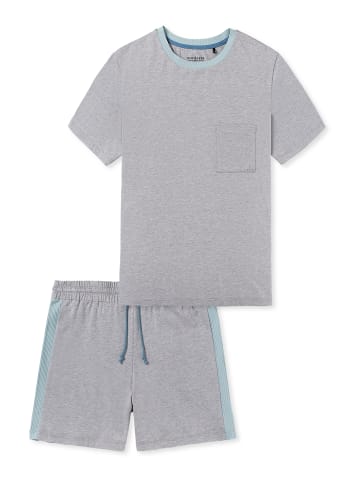 Schiesser Pyjama Casual Nightwear in dunkelgrau-mel.