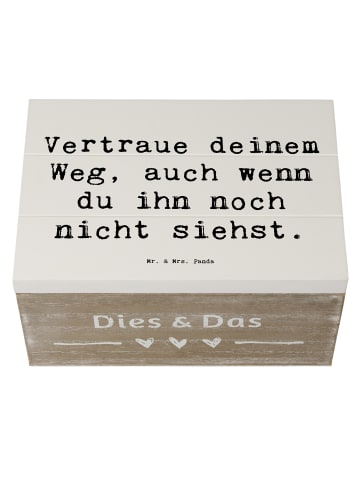 Mr. & Mrs. Panda Schatztruhe Spruch Zukunftsplanung Ungewissheit... in Weiß