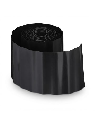 relaxdays Rasenkante in Schwarz - 9 m