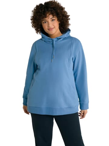 Ulla Popken Sweatshirt in mattes blau