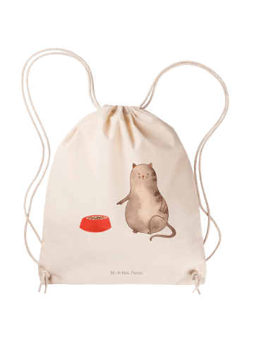 Mr. & Mrs. Panda Jutebeutel Katze Fressen ohne Spruch in Creme