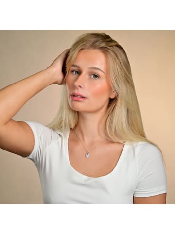 Adeliás Damen Anhänger – Herz Herzanhänger aus 925 Silber mit Zirkonia in silber