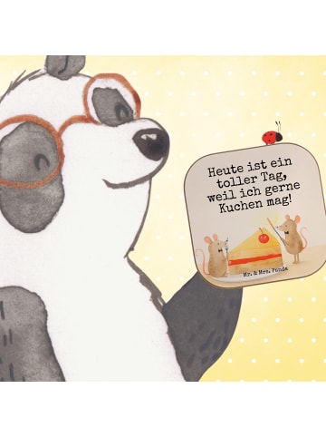 Mr. & Mrs. Panda Coaster Mäuse Kuchen Design mit Spruch in Weiß