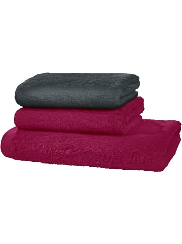 Erwin Müller Frottier Frottier-Set 3-tlg. Heidenheim in fuchsia/anthrazit
