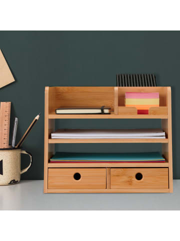 Schreibtisch-Organizer in Natur - (B)33 x (H)26,5 x (T)24 cm